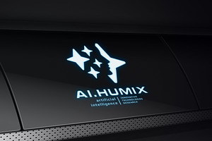 Ai Human Head Tech Logo