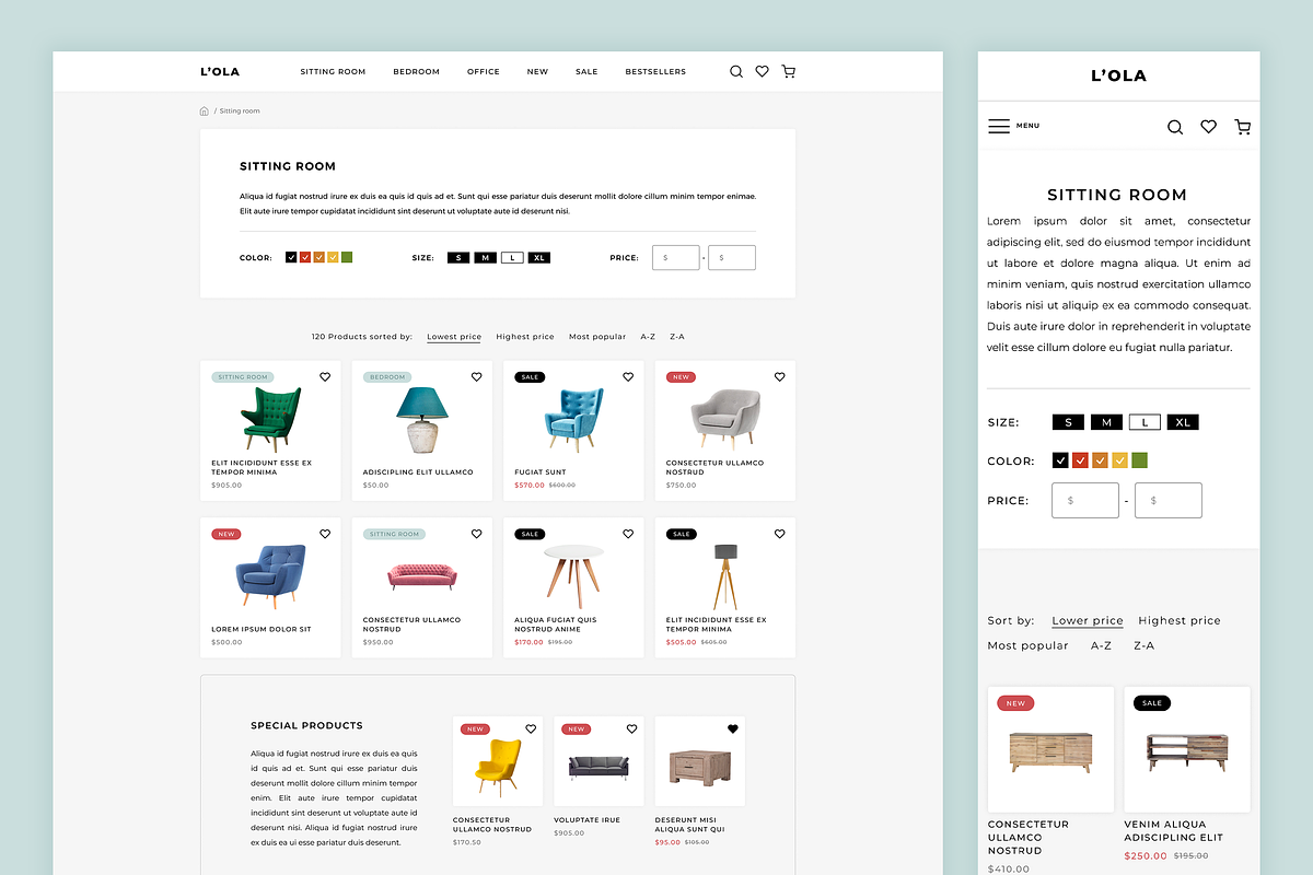 L'OLA - Figma E-Commerce Template, an UI Kit Template by Better Be a Designer (Photo 5 of 7)