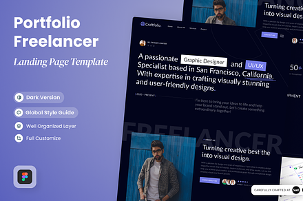 Portfolio Freelancer Landing Page, a Landing Page Template by SLAB! Design