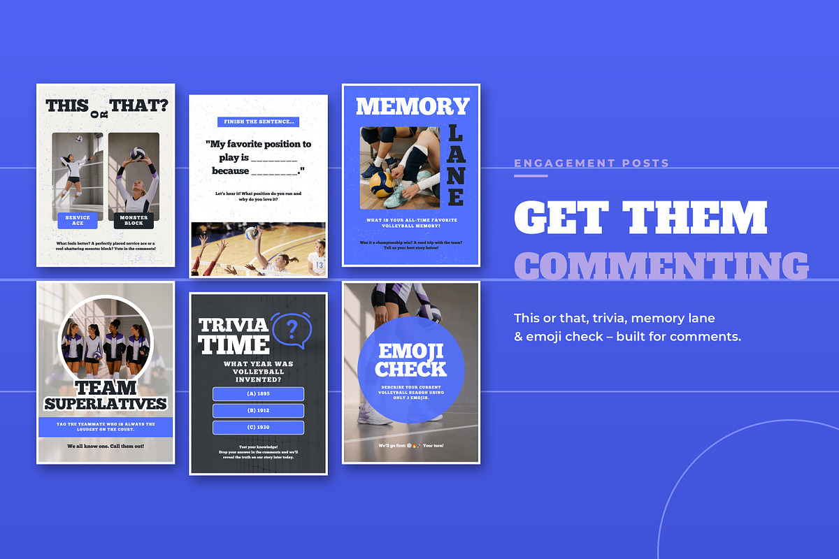 Volleyball Instagram Social Media, a Marketing Template by Daring Digies (Photo 7 of 10)