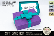 Gift Card Box With Ribbon SVG, a Templates & Theme by Clikchic Designs (Thumbnail 2 of 6)