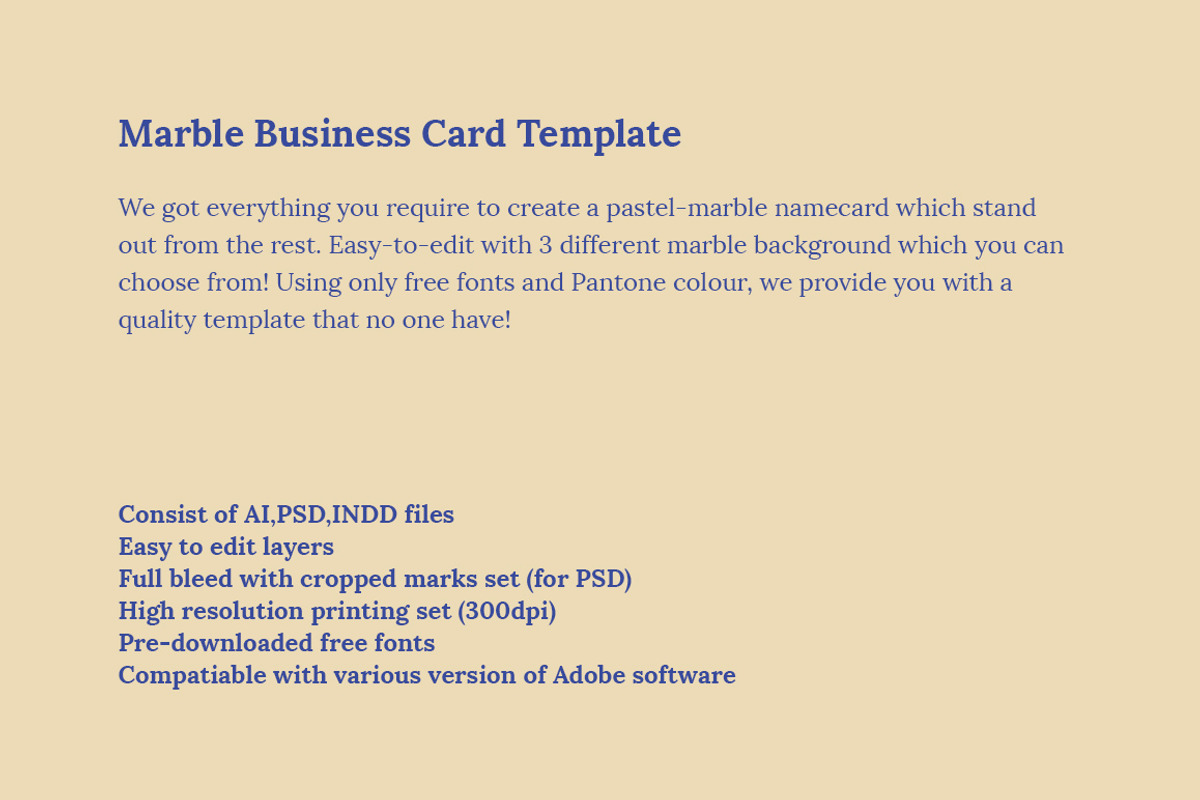 Marble Business Card Template, a Business Card Template by Studio Chen (Photo 5 of 5)