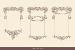 60 Victorian Floral Borders