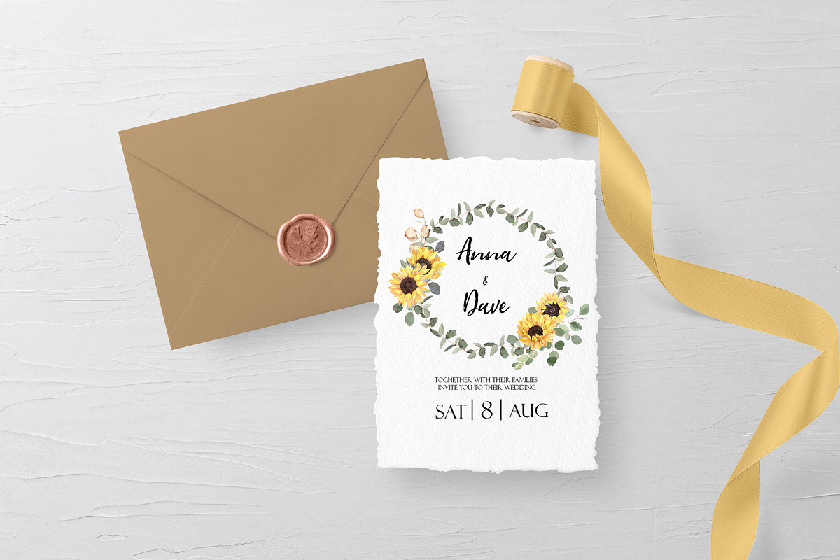 Sunflower Watercolor Thanksgiving, a Seasonal Illustration by Catch the Dream Art (Photo 8 of 9)