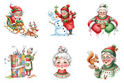 Funny Old Lady Christma, an Illustration by Design Market (Thumbnail 2 of 3)
