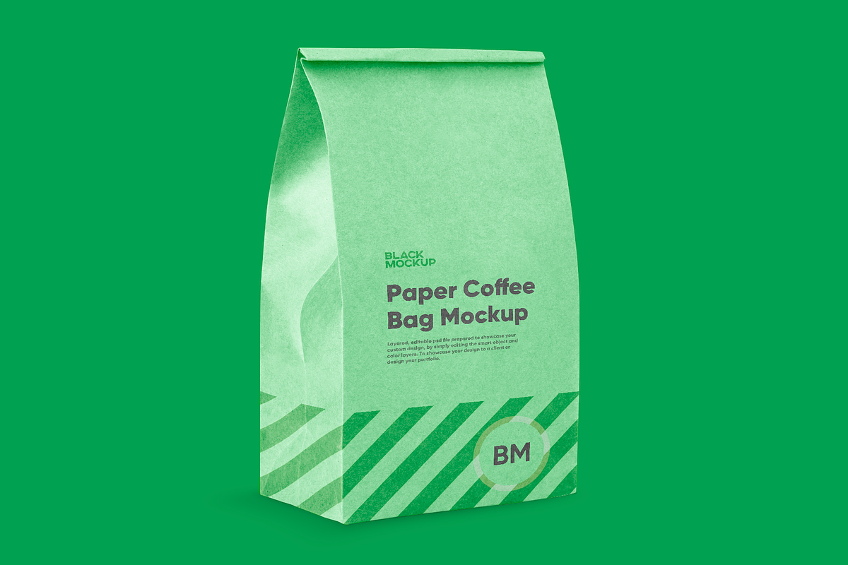Craft Coffee Bag Mockup, a Product Mockup by BlackMockup (Photo 9 of 11)