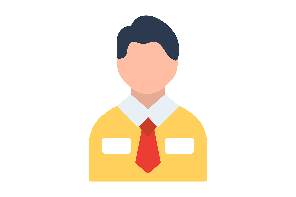 Male Employee Flat Icon, a Duotone Icon by Pexelpy (Photo 2 of 2)