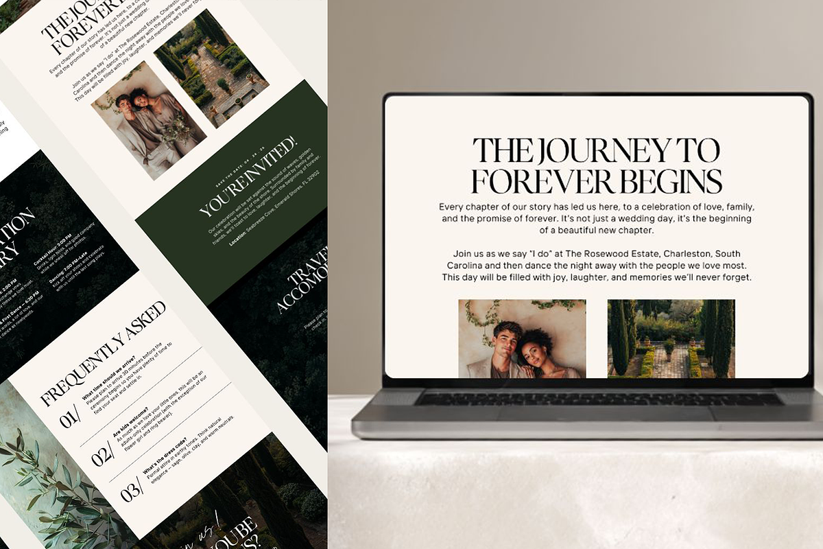 Rustic Wedding Website Invitation preview 7