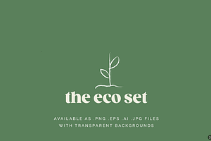 Eco Green Sustainable Icons