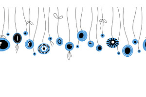 Hanging Evil Eye Amulets Seamless