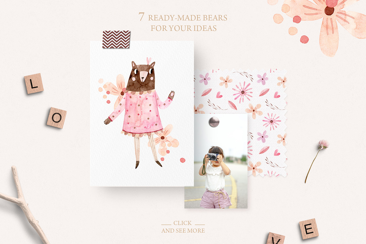 Lovely Bears, an Animal Illustration by svetsum (Photo 4 of 9)
