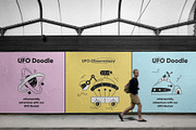 UFO Doodle Icons, a Solid Icon by Prosymbols (Thumbnail 5 of 8)