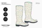 Rain Boots Photoshop Mock-Up, an Apparel Mockup by Rocket & Indigo (Thumbnail 1 of 2)