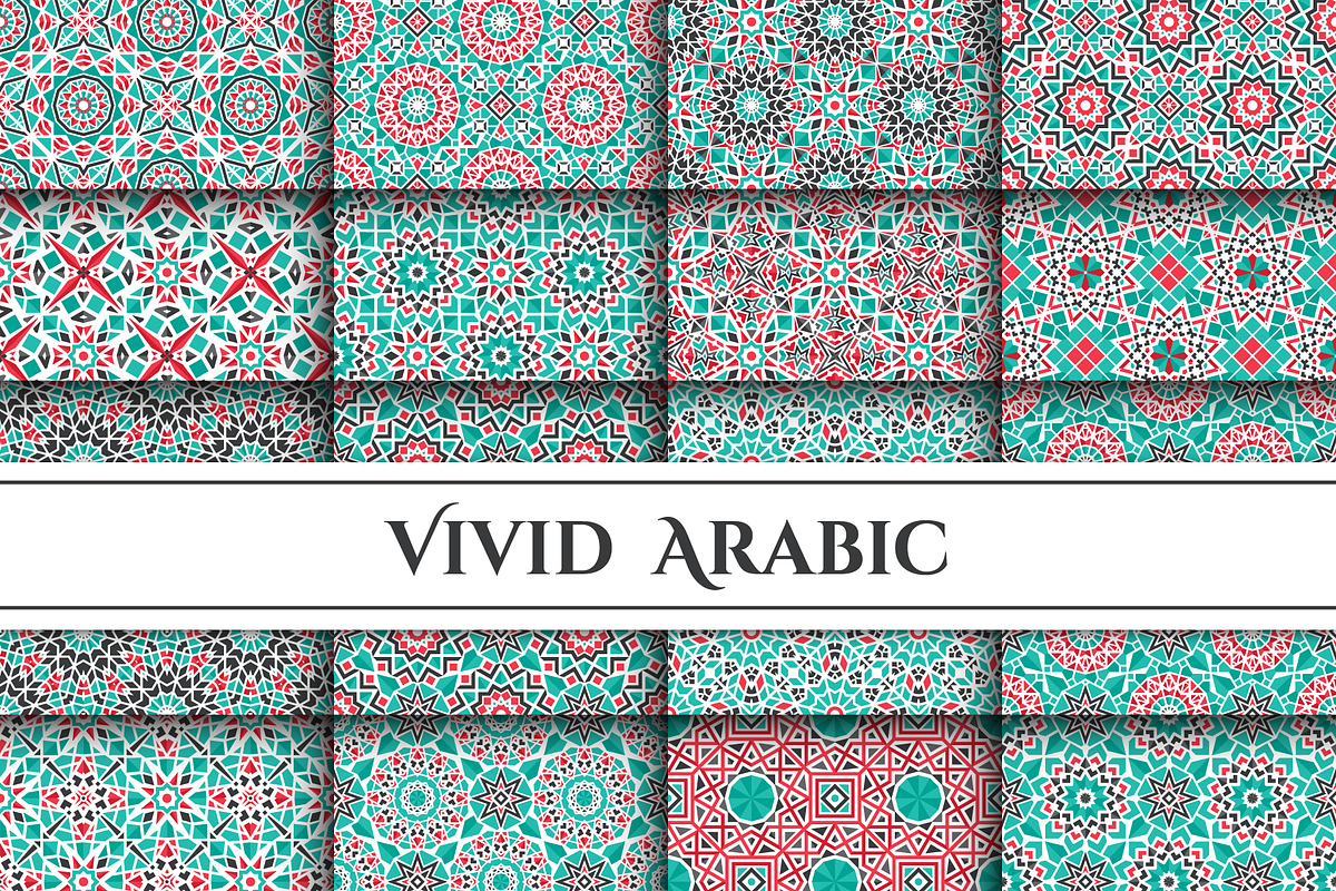 Turquoise Mosaic Patterns Set, a Pattern Graphic by dacascas (Photo 5 of 6)