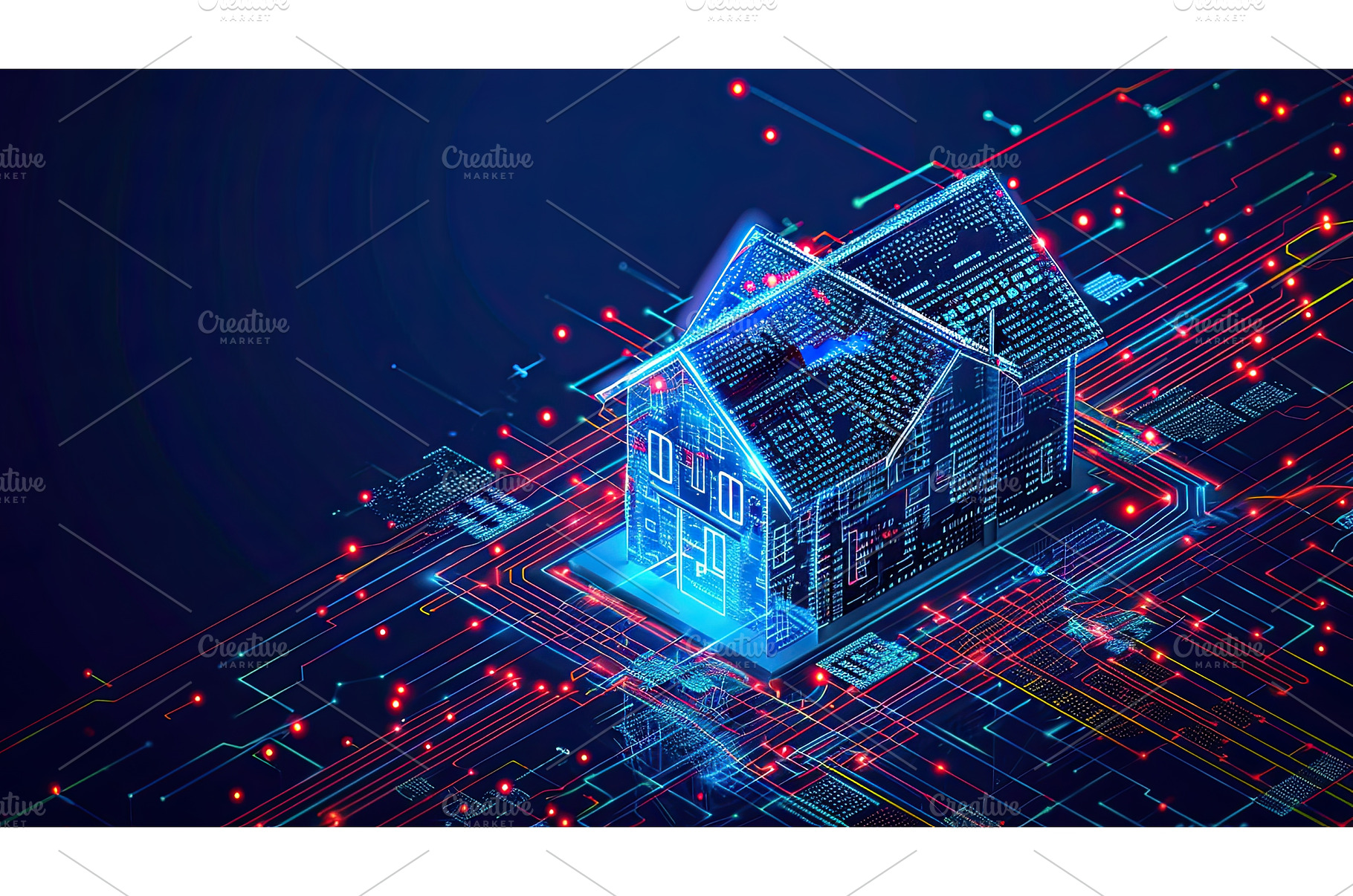 Smart home technology concept, house, a Technology Photo by Neirfy
