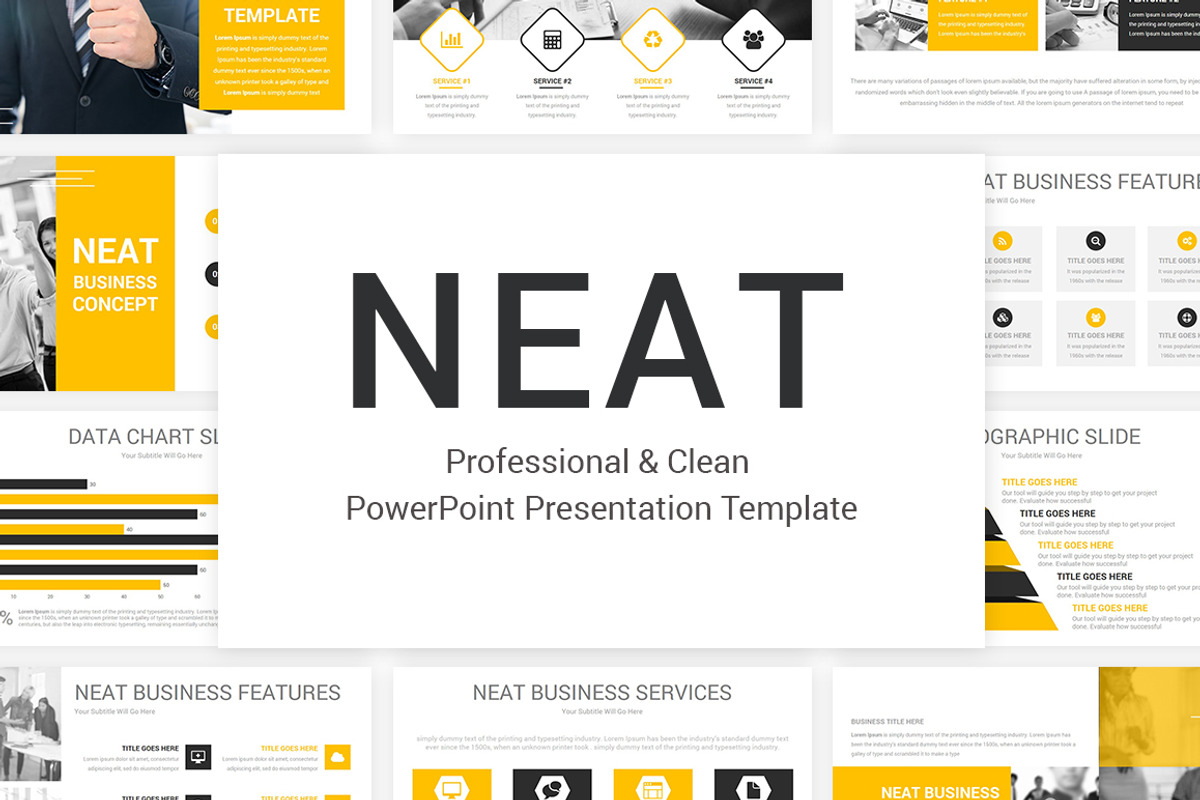 Neat PowerPoint Template, a Presentation Template by SlideArt (Photo 1 of 14)