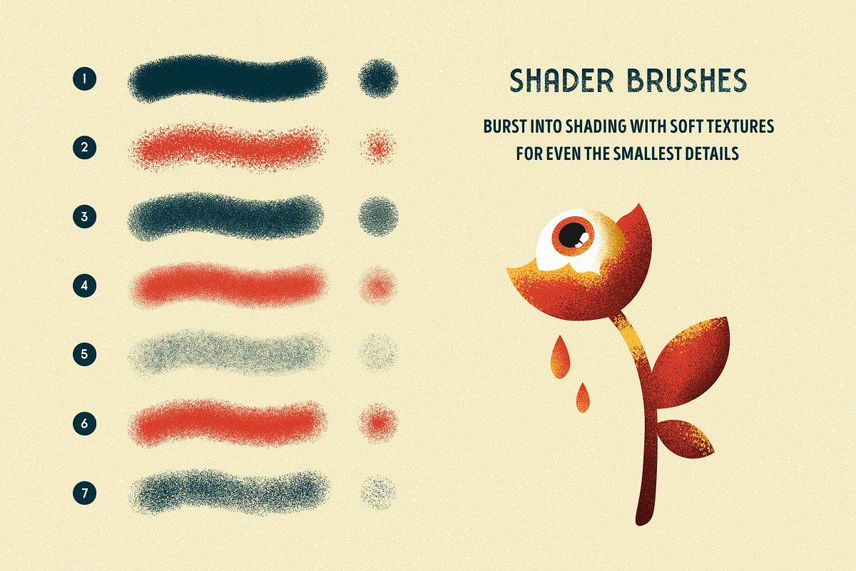 Shader Brushes for Illustrator, a Brush Add-On by pixelbuddha.net (Photo 3 of 11)