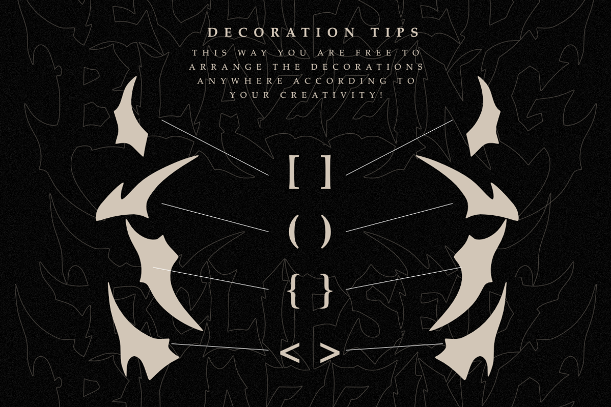 Eclipsed Blazzing | Death Metal Font, a Blackletter Font by Masyafi Studio (Photo 5 of 8)