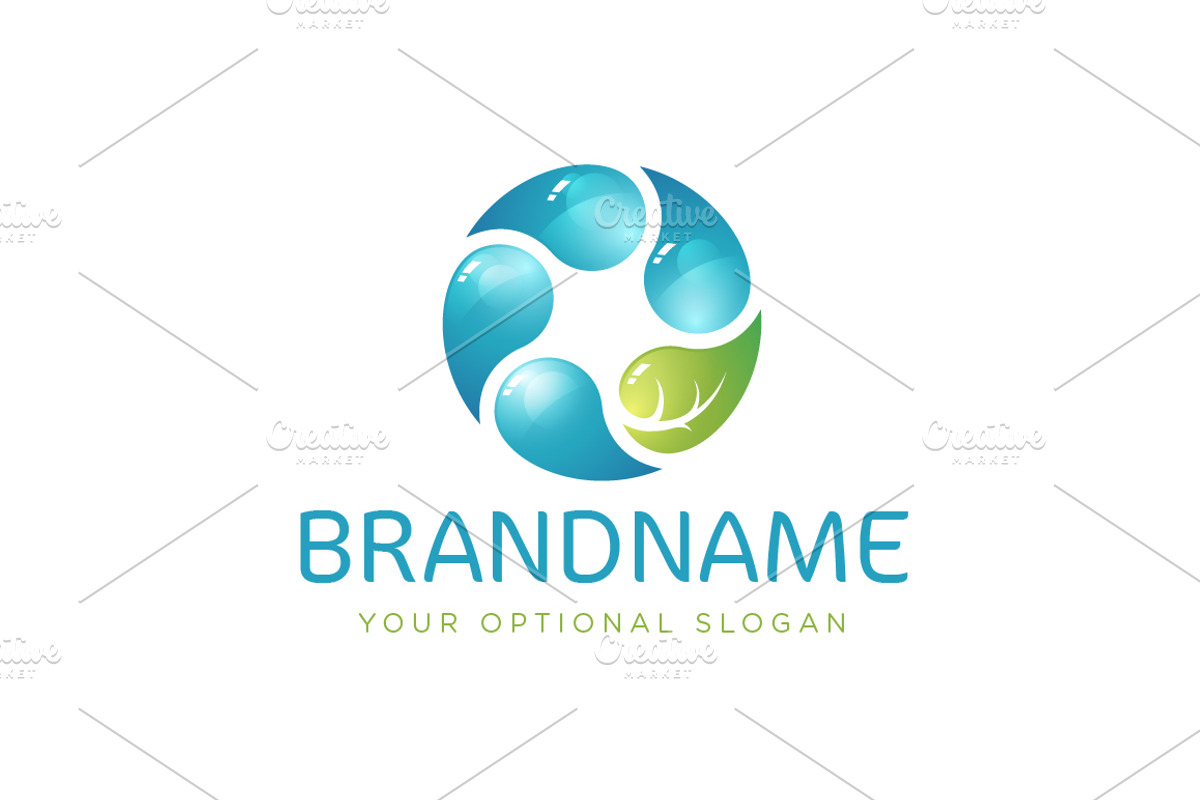 Natural Circle of Water Custom Logo, a Branding & Logo Template by ARTE MIGUEL (Photo 1 of 3)