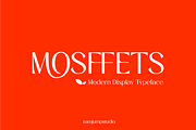 Mosffets - Modern Display Typeface, a Font by zamjumps (Thumbnail 1 of 12)