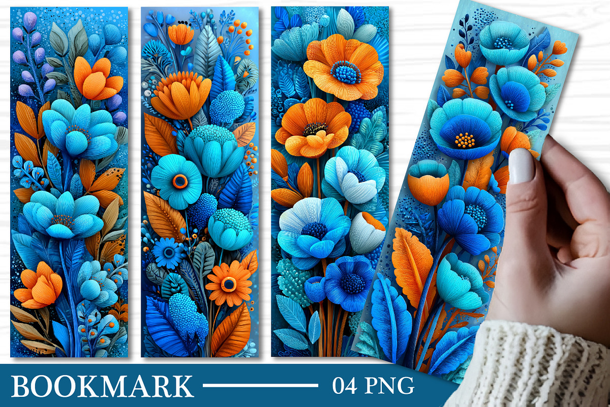 Flowers Bookmark Sublimation Floral, an Illustration by GatewayDesign (Photo 3 of 3)