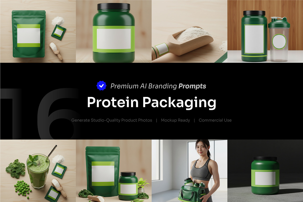 Protein Packaging AI Prompt, a Health & Medical Photo by cidcud_graphic (Photo 1 of 2)