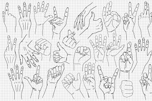 Photoshop Hands Stamps Brushes