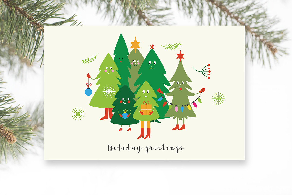 Funny Christmas Trees, a Seasonal Illustration by lenlis (Photo 3 of 4)