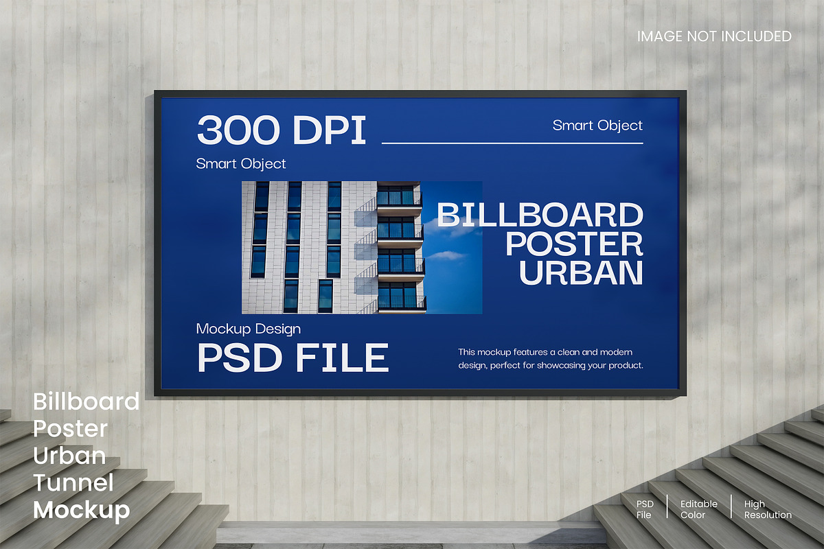 Billboard Poster Mockup, an Advertising Mockup by Unerispace