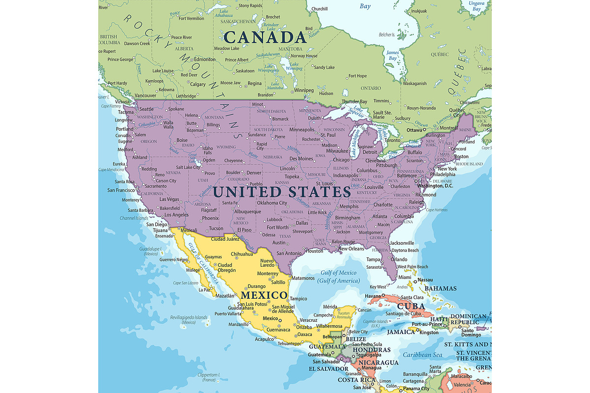 Vector World Map - Large&Detailed, a Decorative Illustration by PorcuPen Works (Photo 3 of 9)
