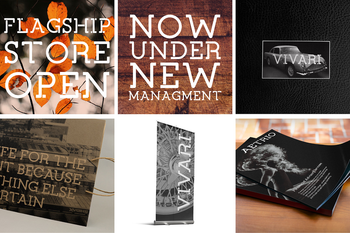 Quercia | Logo Stencil Slab Font preview 2