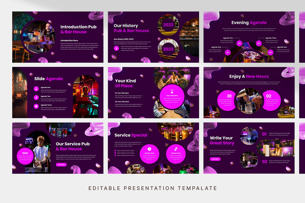 Pub & Bar - PowerPoint Template