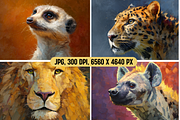 Painterly African Animal Portraits, an Animal Illustration by PrintHaven Designs (Thumbnail 5 of 11)