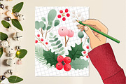 Watercolor Beautiful Floral Border P, an Illustration by DreamCafeArt (Thumbnail 6 of 6)