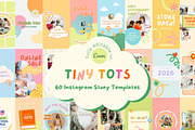 Tiny Tots Story Templates Canva, a Social Media Template by Hell Yeah Designs (Thumbnail 1 of 7)