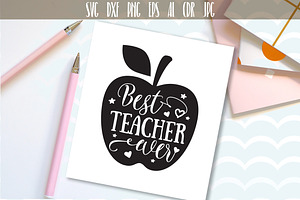 Best Teacher ever svg, an Illustration by DimShop