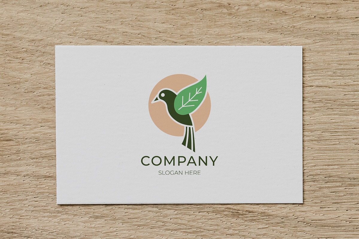 Green natural bird leaf logo, a Branding & Logo Template by Medianeka (Photo 3 of 3)