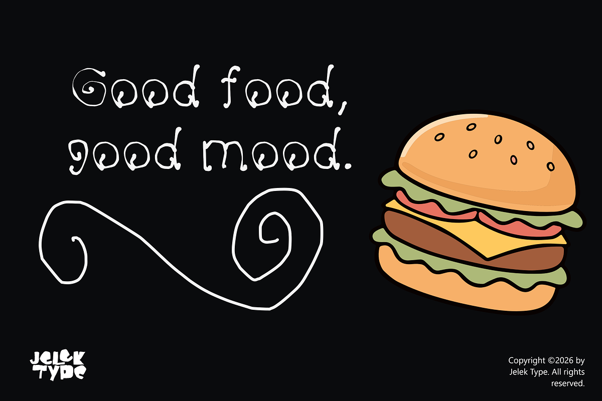Burgers Olo Handwriting, a Handwritten Font by JelekType (Photo 3 of 8)