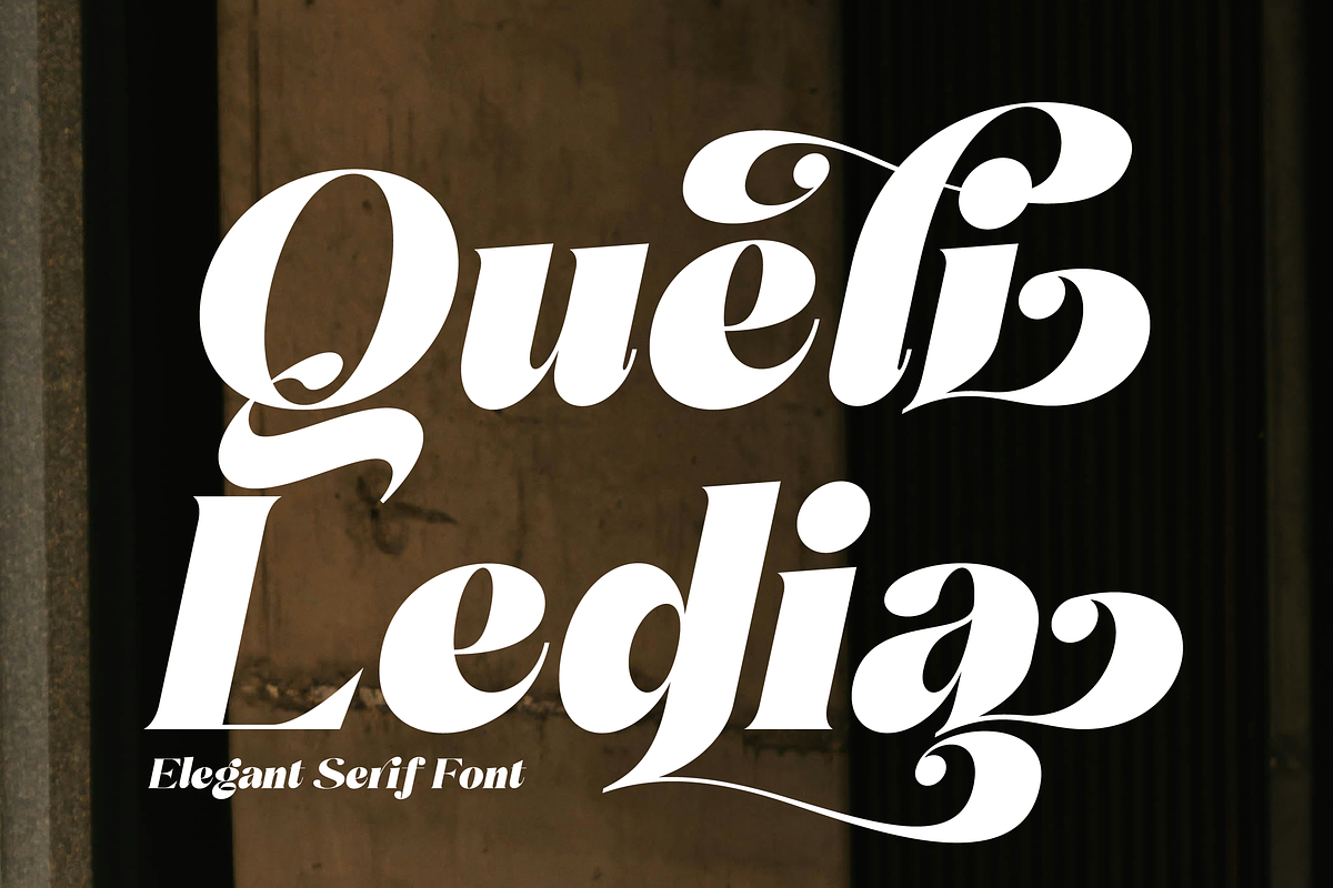 Queli Ledia: A Luxurious Serif Font, a Serif Font by Randi Irvan | Rvandtype (Photo 1 of 11)