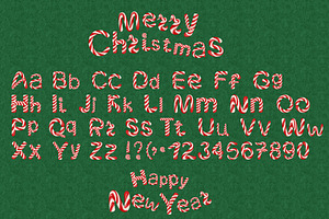 Christmas Striped Candy Alphabet