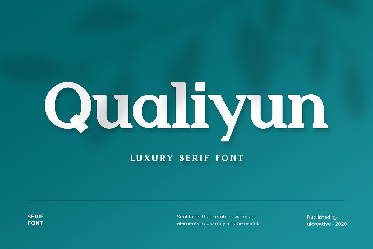 Qualiyun Luxury Serif Font, a Serif Font by UICreative (Photo 1 of 5)