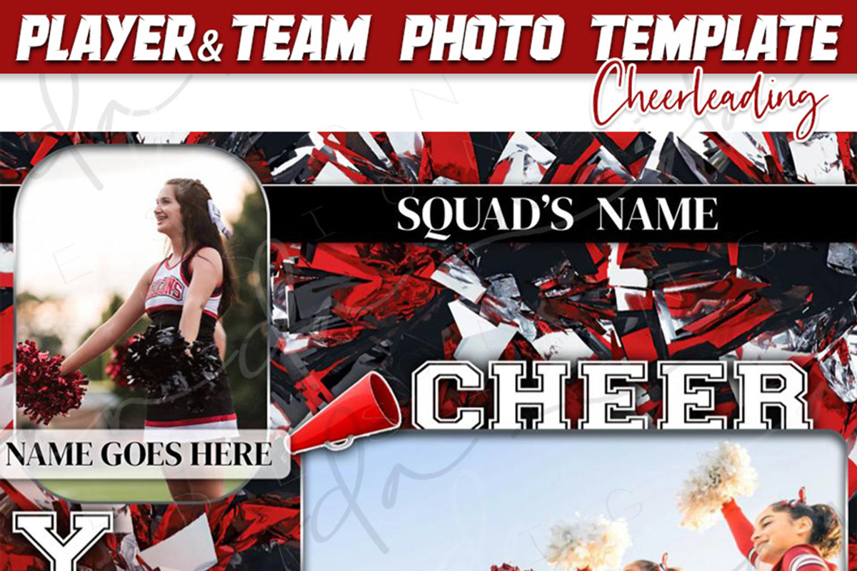 Cheer Red Memory Mate Template, a Poster Template by Brenda Avila Designs (Photo 2 of 3)