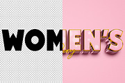 Women's day 3D editable text effect, a Layer Style Add-On by Hello Muh (Thumbnail 2 of 2)