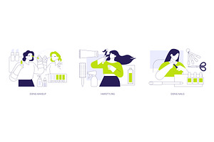 Casual beauty rituals isolated, a Person Illustration by Visual Generation