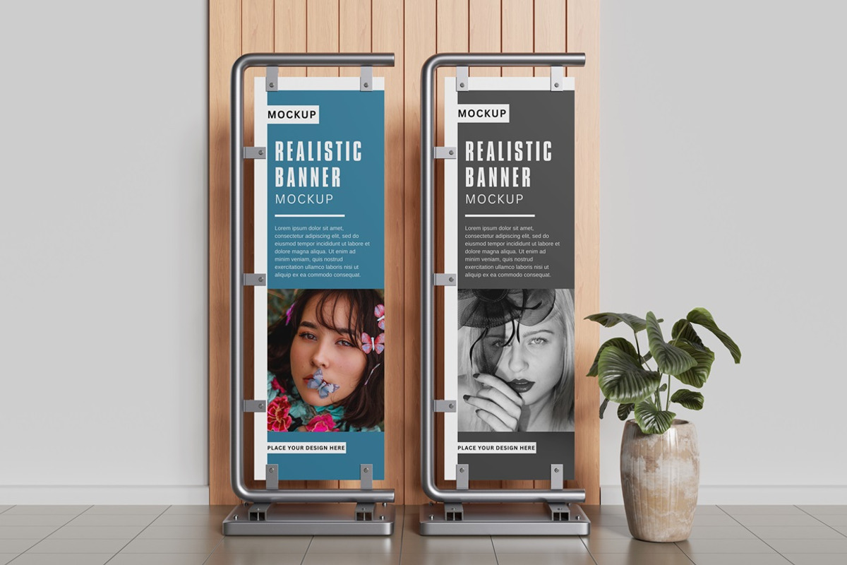 Street Banner Mockup., an Advertising Mockup by GraphicWindow (Photo 3 of 6)