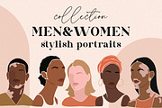Men&Women Hairsyle Portraits, a Decorative Illustration by ms Julia Nova (Thumbnail 1 of 5)