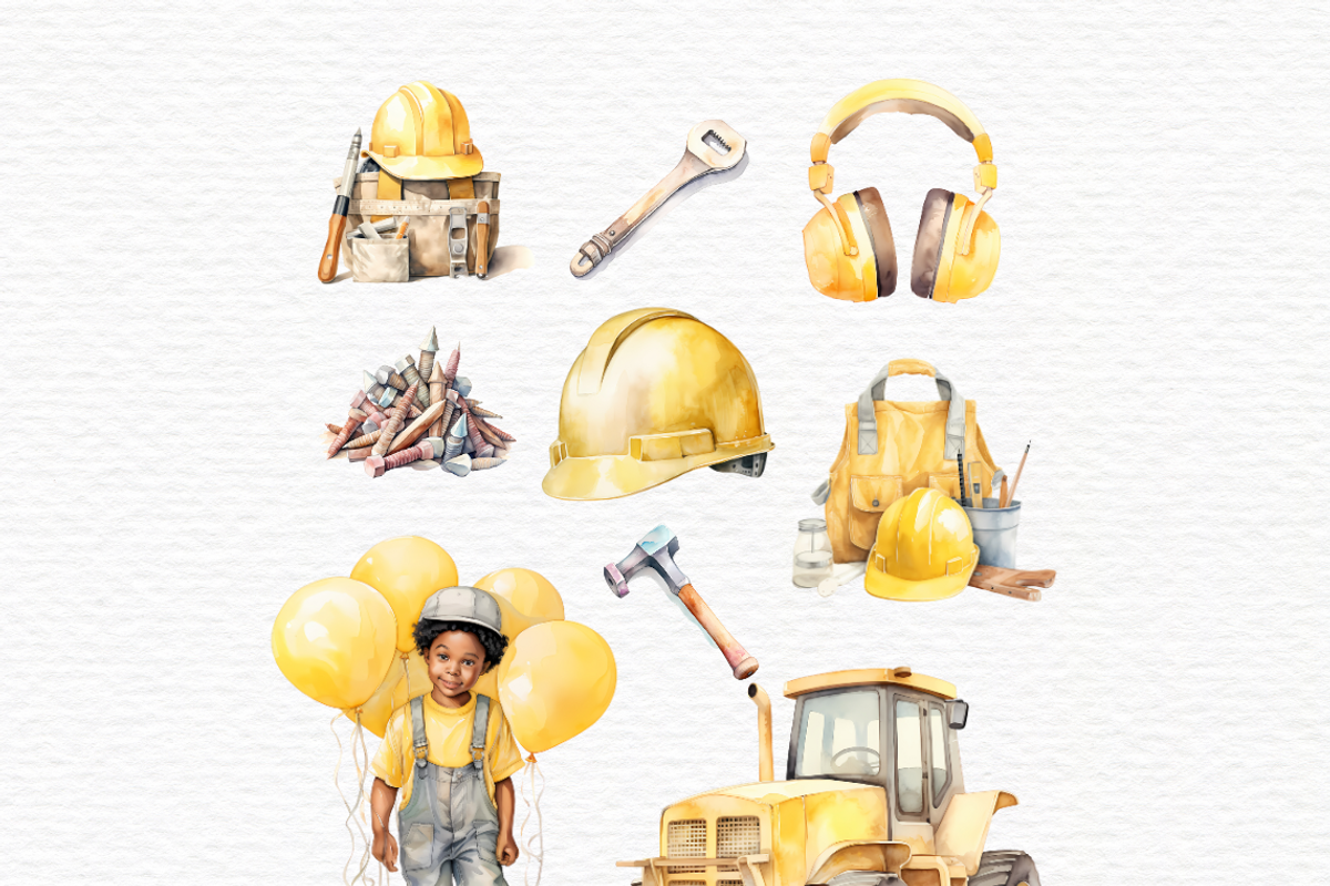Construction Party Crew Clipart, a Transportation Illustration by Invite to Clipart (Photo 3 of 6)
