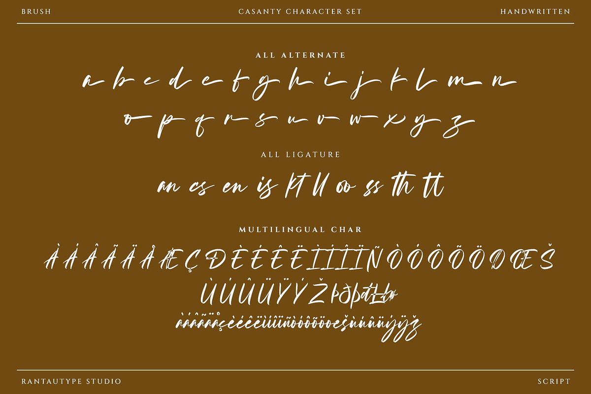 Casanty Signature Brush Font, a Handwritten Font by RantautypeStudio (Photo 17 of 17)