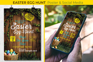 Easter Egg Hunt Set Template, a Print Template by McLittle Stock