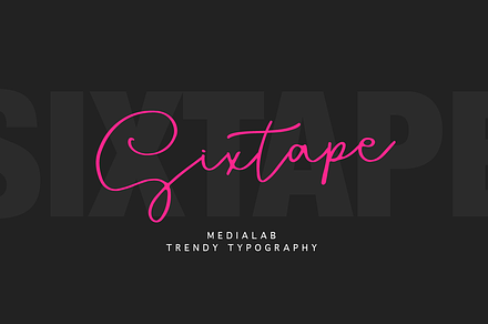 Sixtape, a Handwritten Font by supfonts